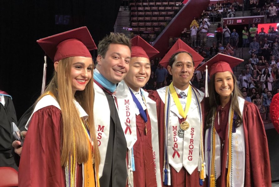Jimmy Fallon Makes Surprise Speech At Parkland’s Marjory Stoneman Douglas High School Graduation
