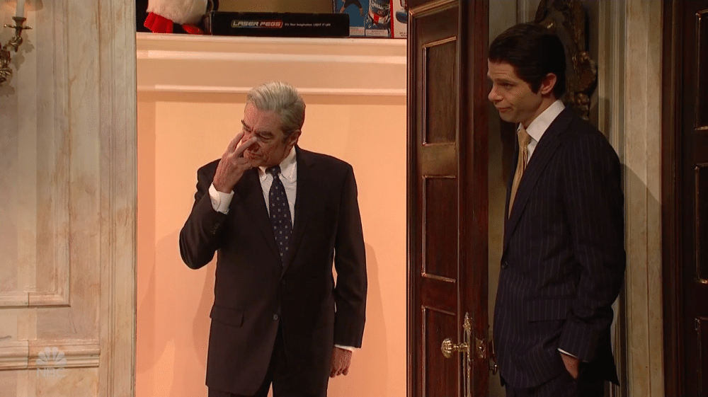 Robert De Niro’s Robert Mueller Joins SNL’s Eric and Donald Trump Jr. for a Bedtime Horror Robert De Niro’s Robert Mueller Joins SNL’s Eric and Donald Trump Jr. for a Bedtime Horror