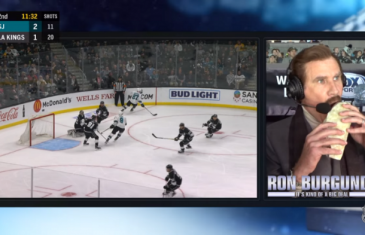 Will Ferrell in the Fox Sports West Booth