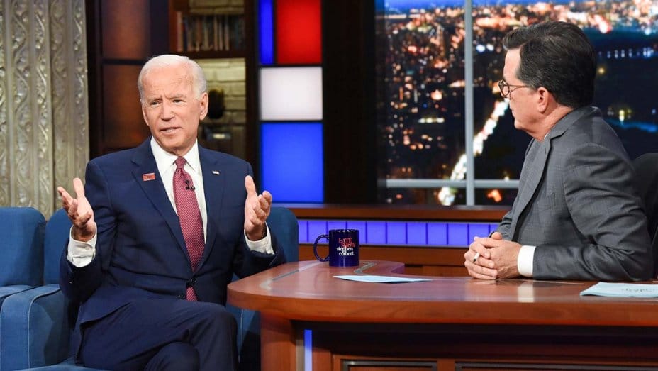 Joe Biden Defends Public Gaffes, Asks Americans to “Lead the World” in ‘Late Show’ Appearance Joe Biden Defends Public Gaffes, Asks Americans to “Lead the World” in ‘Late Show’ Appearance